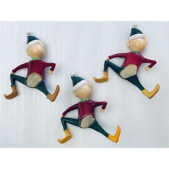 Lot of 3 Vintage Sun Hill Industries 1981 Christmas Elf / Pixie Shelf Decoration - Picture 6 of 9